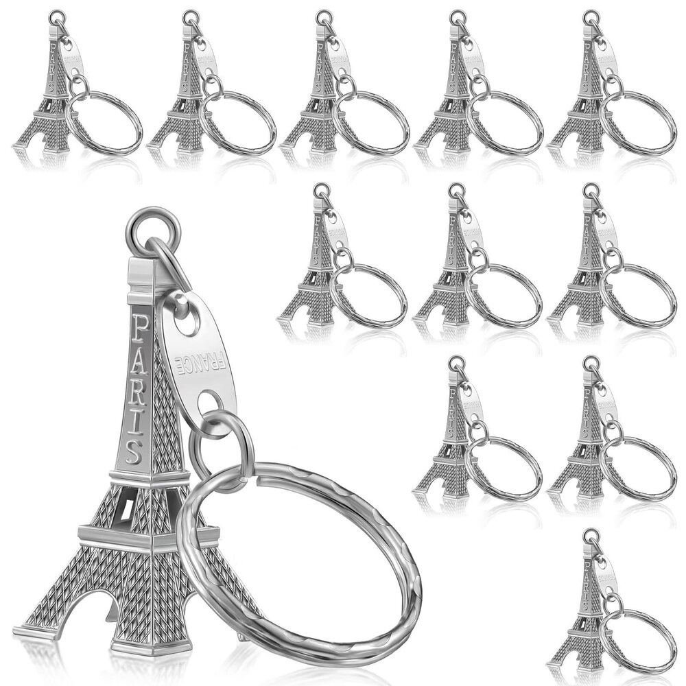 9941 120 Pcs Eiffel Tower Keychain Retro French Souvenirs Paris Eiffel